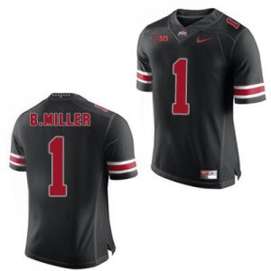 Men's NCAA Ohio State Buckeyes Braxton Miller #1 College Stitched Authentic Nike Black Football Jersey HA20Y63VL
